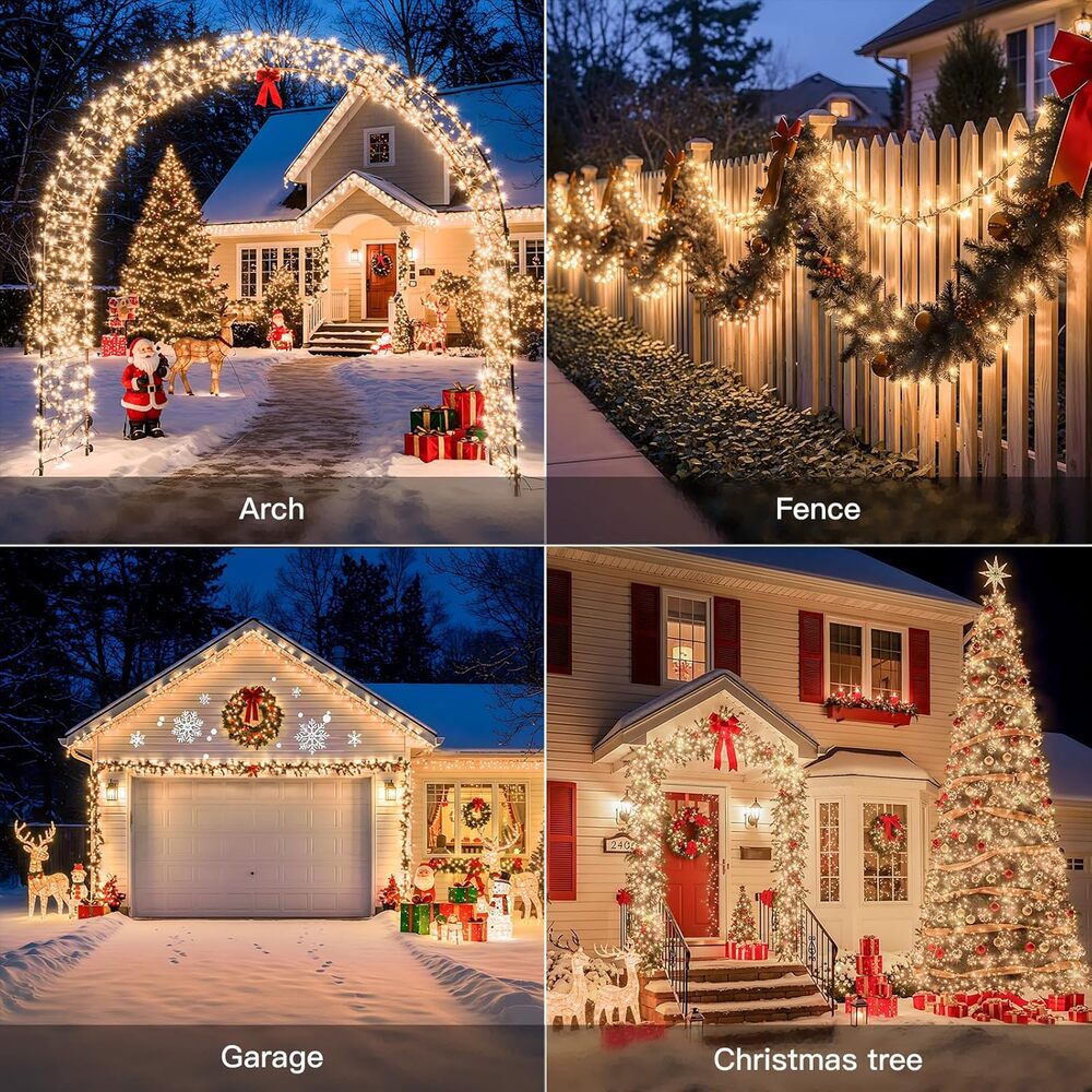 Christmas Tree Lights Indoor, 66ft 200 LED Connectable Tree Lights with 8 Modes